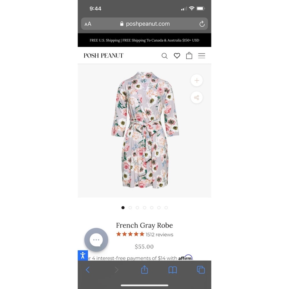 French Grey Posh Peanut Robe